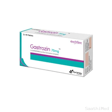 gastrozin 75mg tablet Allopathy (Zinc Carnosine (75mg)) - Uses in Hindi, Side Effects, Substitutes & Price in India