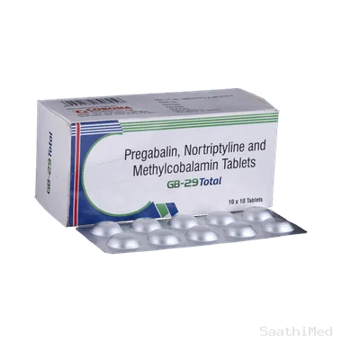 gb 29 total tablet Allopathy (Pregabalin (75mg)) - Uses in Hindi, Side Effects, Substitutes & Price in India