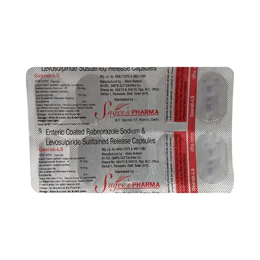 geerab-ls capsule sr - Levosulpiride (75mg) + Rabeprazole (20mg) medicine