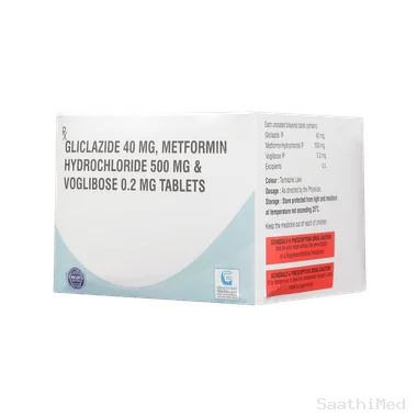genericart voglibose+metformin hydrochloride+gliclazide 0.2mg/500mg/40mg tablet Allopathy (Voglibose (0.2mg)) - Uses in Hindi, Side Effects, Substitutes & Price in India