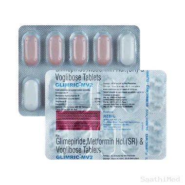 glimric-mv2 tablet sr Allopathy (Glimepiride (2mg)) - Uses in Hindi, Side Effects, Substitutes & Price in India