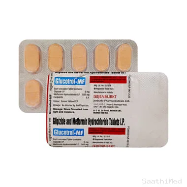 glucotrol mf 5mg/500mg tablet Allopathy (Glipizide (5mg)) - Uses in Hindi, Side Effects, Substitutes & Price in India