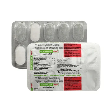 glyciphage-vg2 tablet sr Allopathy (Glimepiride (2mg)) - Uses in Hindi, Side Effects, Substitutes & Price in India