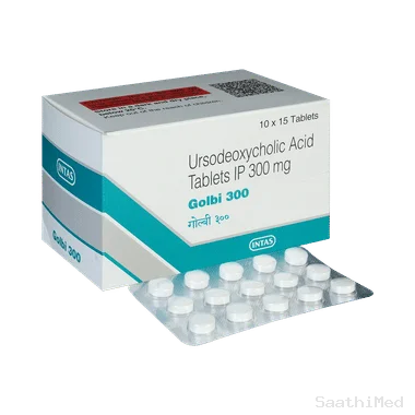 golbi 300 tablet Allopathy (Ursodeoxycholic Acid (300mg)) - Uses in Hindi, Side Effects, Substitutes & Price in India