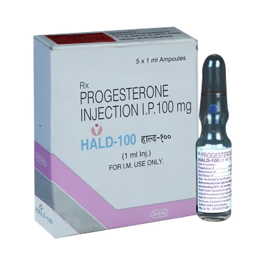 hald 100mg injection Allopathy (Progesterone (Natural Micronized) (100mg)) - Uses in Hindi, Side Effects, Substitutes & Price in India