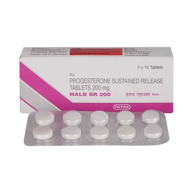 hald sr 200 tablet Allopathy (Progesterone (Natural Micronized) (200mg)) - Uses in Hindi, Side Effects, Substitutes & Price in India