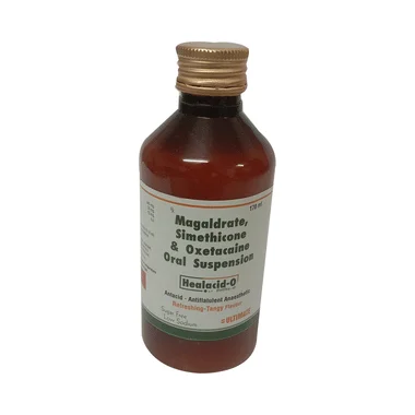 healacid-o oral suspension refreshing-tangy sugar free Allopathy (Magaldrate (540mg/5ml)) - Uses in Hindi, Side Effects, Substitutes & Price in India