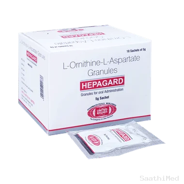 hepagard  granules Allopathy (L-Ornithine L-Aspartate (3gm)) - Uses in Hindi, Side Effects, Substitutes & Price in India