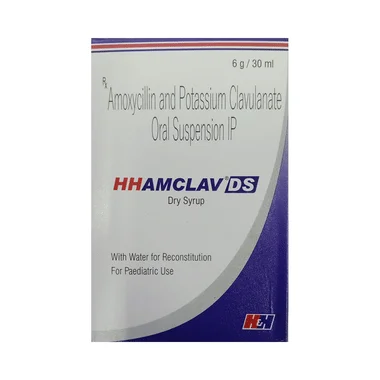 hhamclav ds dry syrup Allopathy (Amoxycillin (400mg/5ml)) - Uses in Hindi, Side Effects, Substitutes & Price in India