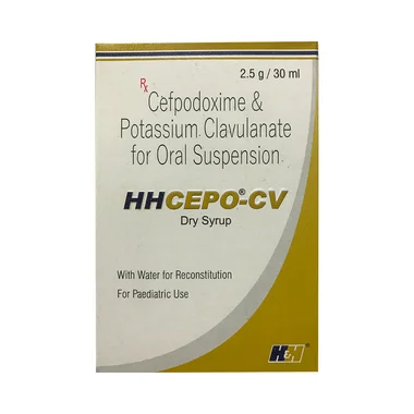 hhcepo-cv dry syrup Allopathy (Cefpodoxime Proxetil (50mg/5ml)) - Uses in Hindi, Side Effects, Substitutes & Price in India