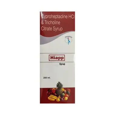 hiapp syrup Allopathy (Cyproheptadine (2mg/5ml)) - Uses in Hindi, Side Effects, Substitutes & Price in India