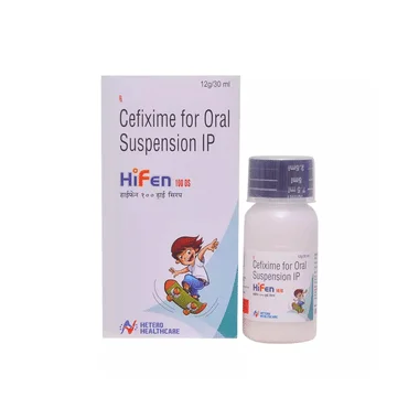 hifen 100mg/5ml dry syrup Allopathy (Cefixime (100mg/5ml)) - Uses in Hindi, Side Effects, Substitutes & Price in India