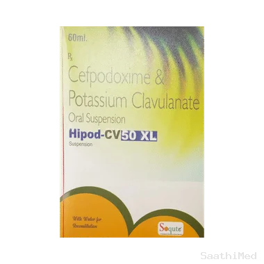 hipod-cv 50 xl oral suspension Allopathy (Cefpodoxime Proxetil (50mg)) - Uses in Hindi, Side Effects, Substitutes & Price in India