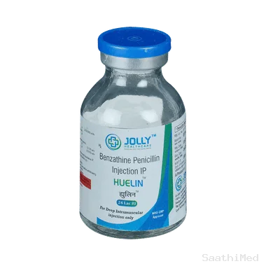 huelin injection Allopathy (Benzathine penicillin G (24Lac units)) - Uses in Hindi, Side Effects, Substitutes & Price in India