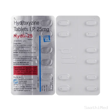 hydil 25mg tablet Allopathy (Hydroxyzine (25mg)) - Uses in Hindi, Side Effects, Substitutes & Price in India