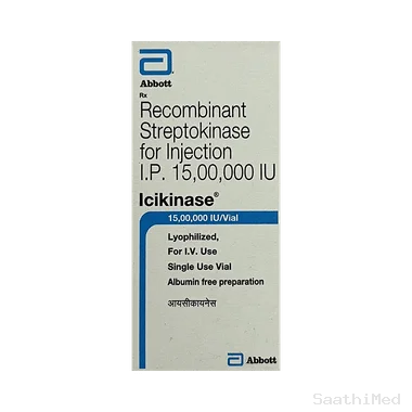 icikinase 1.5miu injection Allopathy (Streptokinase (1500000IU)) - Uses in Hindi, Side Effects, Substitutes & Price in India