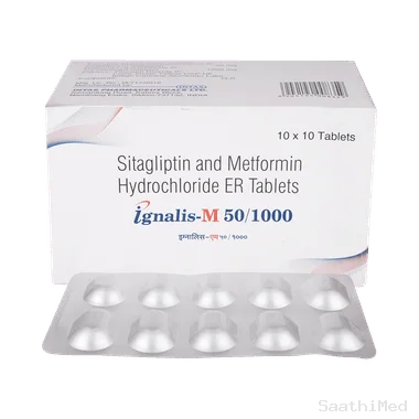 ignalis-m 50/1000 tablet er Allopathy (Sitagliptin (50mg)) - Uses in Hindi, Side Effects, Substitutes & Price in India