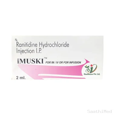 imuski injection Allopathy (Ranitidine (25mg/ml)) - Uses in Hindi, Side Effects, Substitutes & Price in India