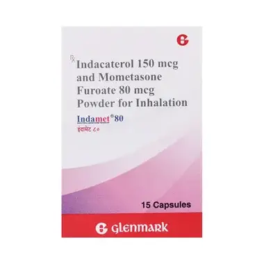 indamet 80 capsule Allopathy (Indacaterol (150mcg)) - Uses in Hindi, Side Effects, Substitutes & Price in India