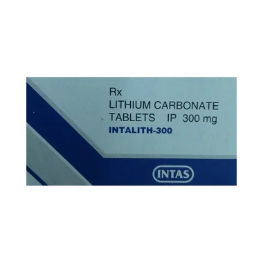 intalith 300 tablet Allopathy (Lithium carbonate (300mg)) - Uses in Hindi, Side Effects, Substitutes & Price in India