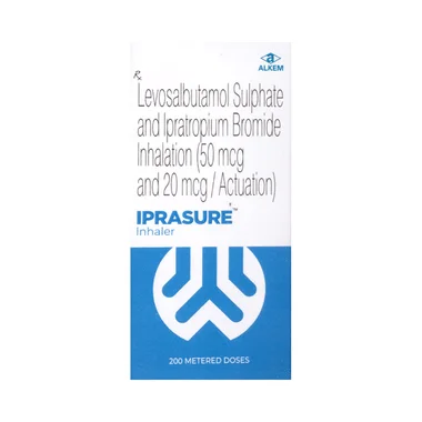 iprasure inhaler Allopathy (Levosalbutamol (50mcg)) - Uses in Hindi, Side Effects, Substitutes & Price in India