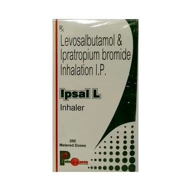 ipsal l inhaler Allopathy (Levosalbutamol (50mcg)) - Uses in Hindi, Side Effects, Substitutes & Price in India