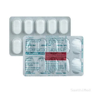 irovel 300 tablet Allopathy (Irbesartan (300mg)) - Uses in Hindi, Side Effects, Substitutes & Price in India
