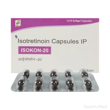 isokon 20mg capsule Allopathy (Isotretinoin (20mg)) - Uses in Hindi, Side Effects, Substitutes & Price in India