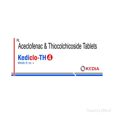kediclo-th4 tablet Allopathy (Aceclofenac (100mg)) - Uses in Hindi, Side Effects, Substitutes & Price in India
