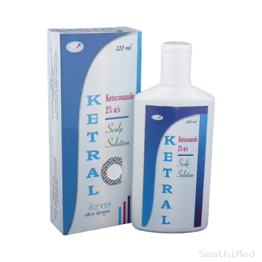 ketral  2% scalp solution Allopathy (Ketoconazole (2% w/v)) - Uses in Hindi, Side Effects, Substitutes & Price in India
