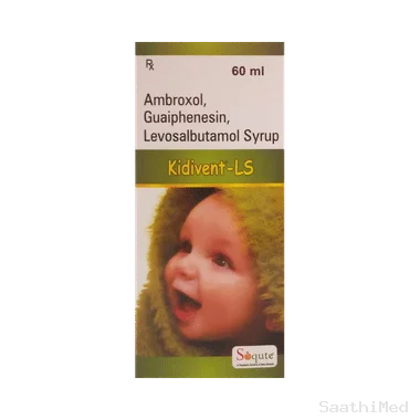 kidivent-ls syrup Allopathy (Levosalbutamol (1mg/5ml)) - Uses in Hindi, Side Effects, Substitutes & Price in India