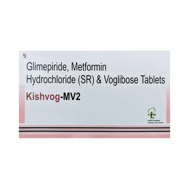 kishvog-mv2 tablet sr Allopathy (Glimepiride (2mg)) - Uses in Hindi, Side Effects, Substitutes & Price in India