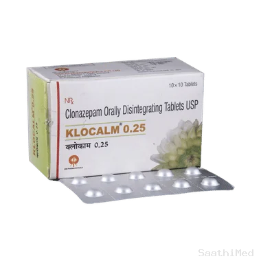 klocalm 0.25 tablet dt Allopathy (Clonazepam (0.25mg)) - Uses in Hindi, Side Effects, Substitutes & Price in India