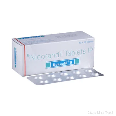 korandil 5 tablet Allopathy (Nicorandil (5mg)) - Uses in Hindi, Side Effects, Substitutes & Price in India
