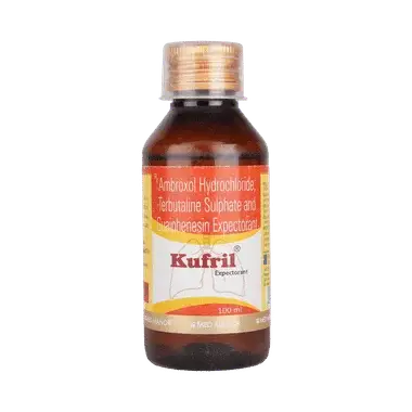 kufril syrup Allopathy (Ambroxol (15mg/5ml)) - Uses in Hindi, Side Effects, Substitutes & Price in India