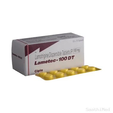 lametec 100 dt tablet Allopathy (Lamotrigine (100mg)) - Uses in Hindi, Side Effects, Substitutes & Price in India