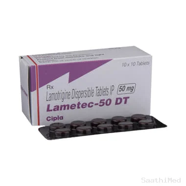 lametec 50 dt tablet Allopathy (Lamotrigine (50mg)) - Uses in Hindi, Side Effects, Substitutes & Price in India