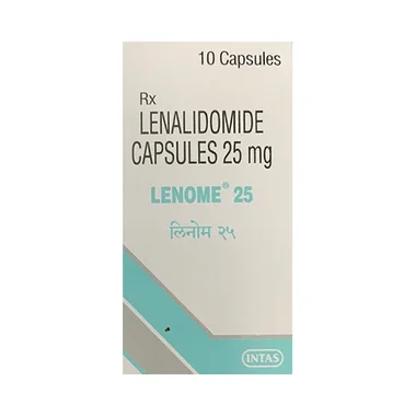 lenome 25 capsule Allopathy (Lenalidomide (25mg)) - Uses in Hindi, Side Effects, Substitutes & Price in India