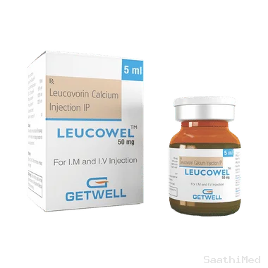 leucowel injection Allopathy (Calcium Leucovorin (50mg)) - Uses in Hindi, Side Effects, Substitutes & Price in India