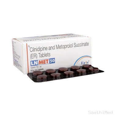ln met 50 tablet er Allopathy (Cilnidipine (10mg)) - Uses in Hindi, Side Effects, Substitutes & Price in India