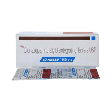 lonazep md 0.5 tablet Allopathy (Clonazepam (0.5mg)) - Uses in Hindi, Side Effects, Substitutes & Price in India