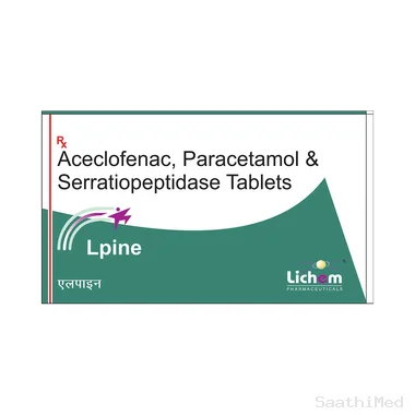 lpine tablet Allopathy (Aceclofenac (100mg)) - Uses in Hindi, Side Effects, Substitutes & Price in India