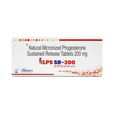 lps sr 200 tablet Allopathy (Progesterone (Natural Micronized) (200mg)) - Uses in Hindi, Side Effects, Substitutes & Price in India