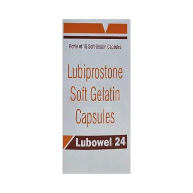 lubowel 24 soft gelatin capsule Allopathy (Lubiprostone (24mcg)) - Uses in Hindi, Side Effects, Substitutes & Price in India