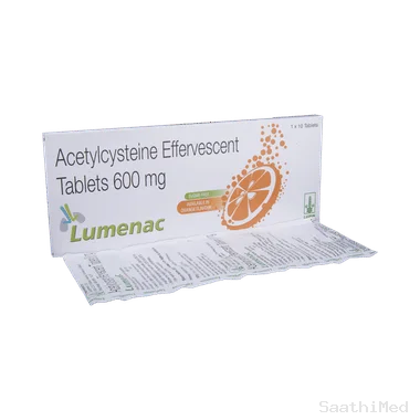 lumenac effervescent tablet orange Allopathy (Acetylcysteine (600mg)) - Uses in Hindi, Side Effects, Substitutes & Price in India