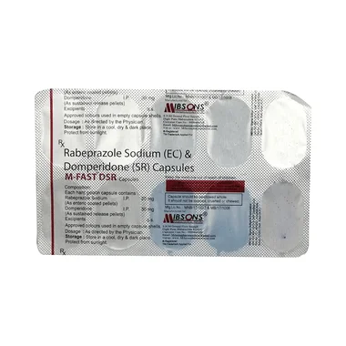 m-fast dsr capsule Allopathy (Domperidone (30mg)) - Uses in Hindi, Side Effects, Substitutes & Price in India