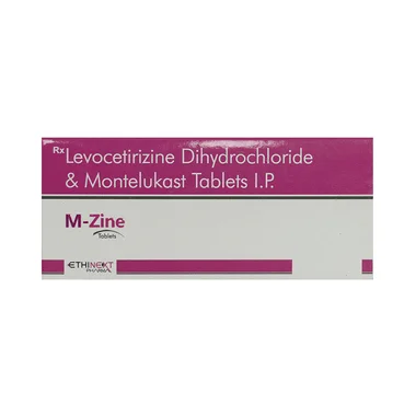 m-zine tablet Allopathy (Levocetirizine (5mg)) - Uses in Hindi, Side Effects, Substitutes & Price in India