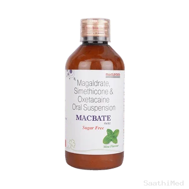 macbate oral suspension mint sugar free Allopathy (Magaldrate (540mg/5ml)) - Uses in Hindi, Side Effects, Substitutes & Price in India