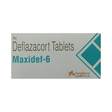 maxidef 6 tablet Allopathy (Deflazacort (6mg)) - Uses in Hindi, Side Effects, Substitutes & Price in India