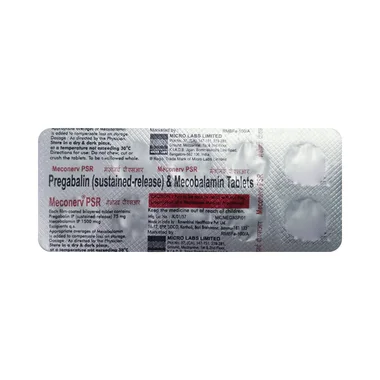 meconerv p 1500mcg/75mg tablet sr Allopathy (Methylcobalamin (1500mcg)) - Uses in Hindi, Side Effects, Substitutes & Price in India